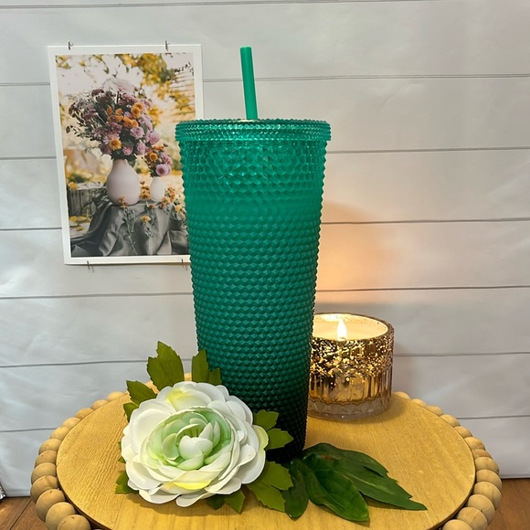 Starbucks Green/Teal Studded Ombré 24oz Cup - Picture 2 of 4